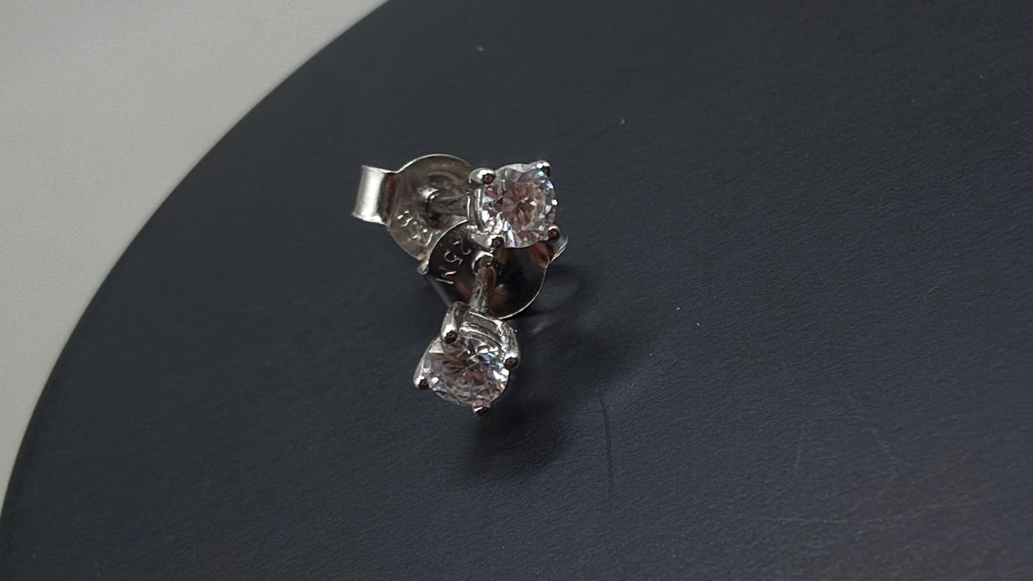 Mini Moissanite Stud Earrings – 925 Sterling Silver | 0.20 CTW | VVS/D Color
