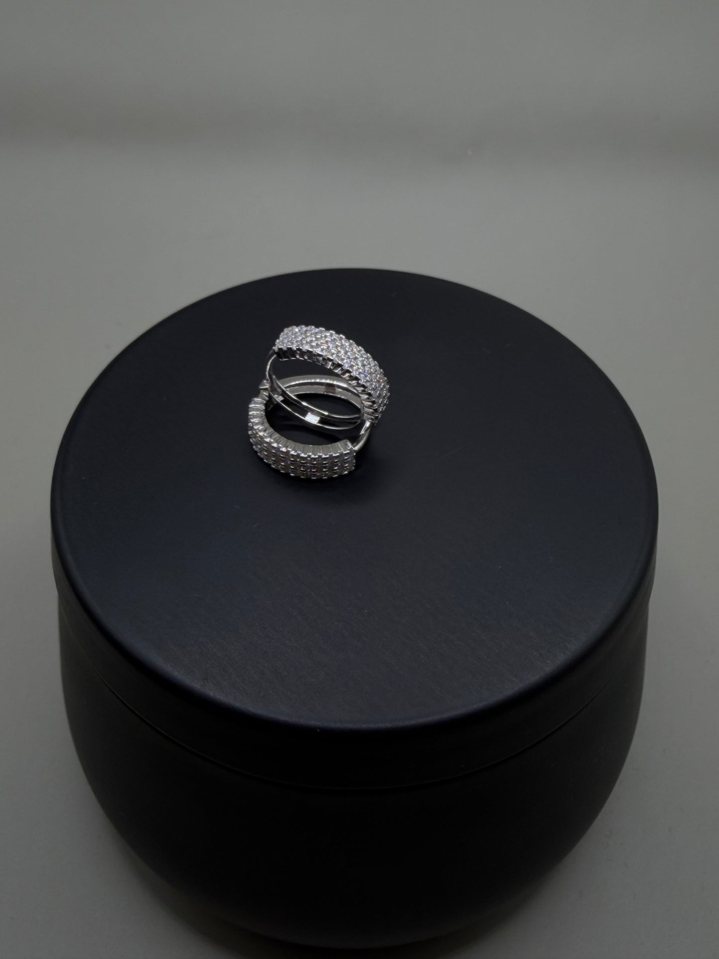 Moissanite Hoop Earrings 0.44CTW VVS | 925 Sterling Silver Iced Hoops