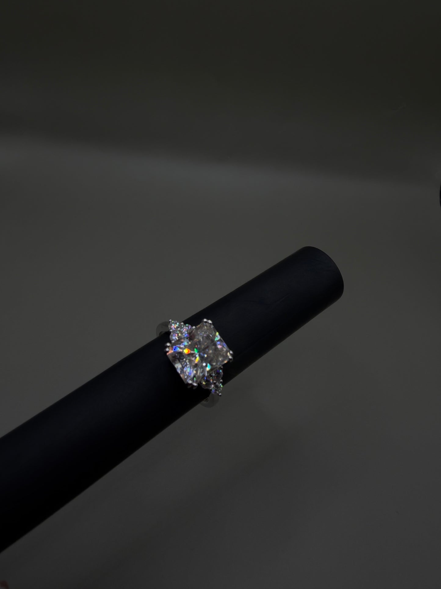 Radiant Cut Moissanite Ring – 925 Sterling Silver | 5.40 CTW | Size 8 | VVS/D Color