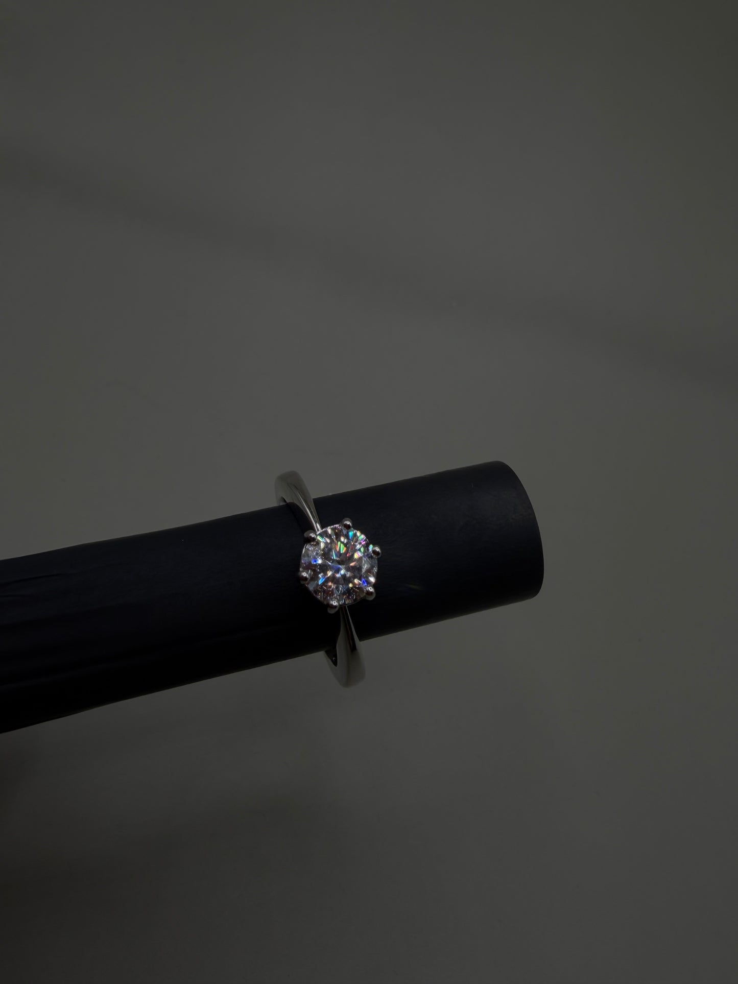 Round Moissanite Solitaire Ring – 925 Sterling Silver | 1.20 CTW | Size 10 | VVS/D Color