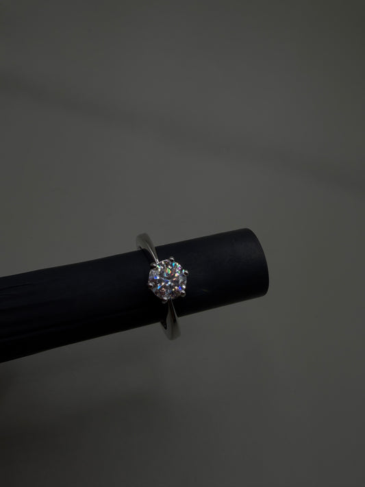 Round Moissanite Solitaire Ring – 925 Sterling Silver | 1.20 CTW | Size 10 | VVS/D Color