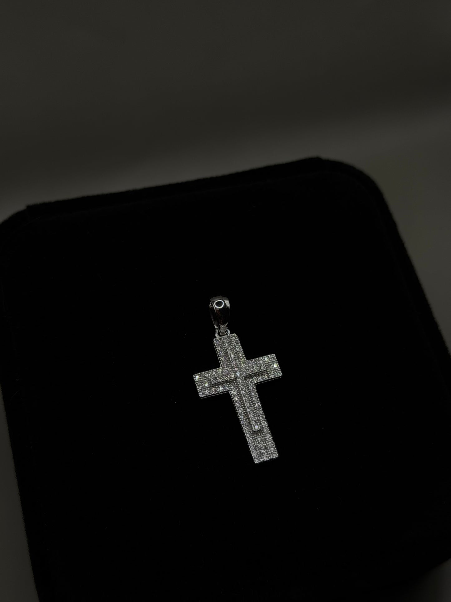 0.55CT Moissanite Cross Pendant – 925 Sterling Silver VVS D Color