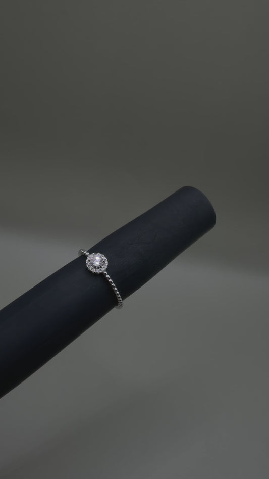 Moissanite Halo Ring – 925 Sterling Silver | Size 7 | Brilliant Round Cut