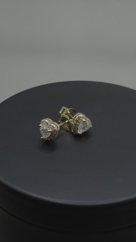 Heart Cut Moissanite Stud Earrings – 925 Sterling Silver | 0.76 CTW | VVS/D Color