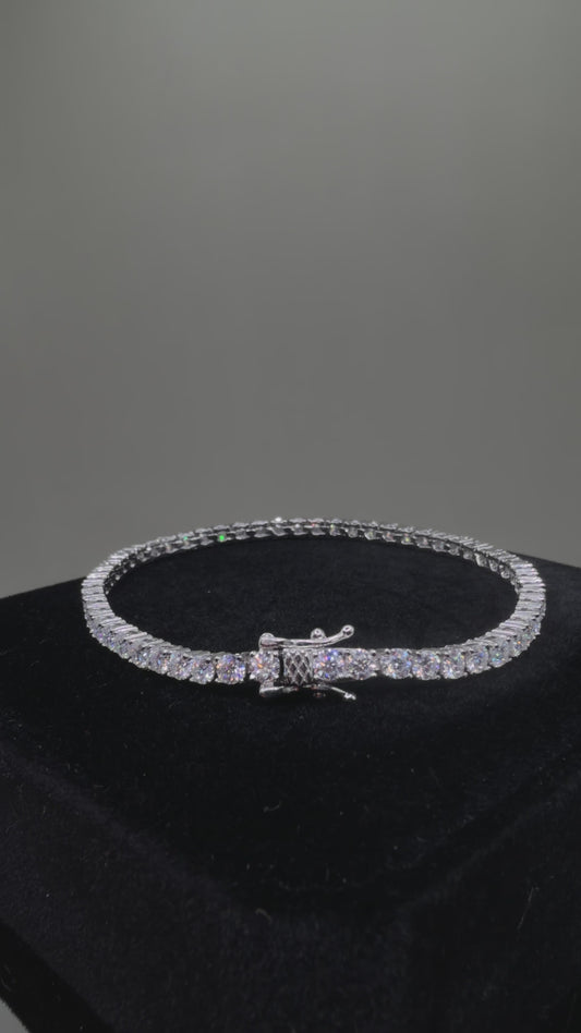 5.32CT Moissanite Tennis Bracelet – 925 Sterling Silver VVS D Color (7.5”)
