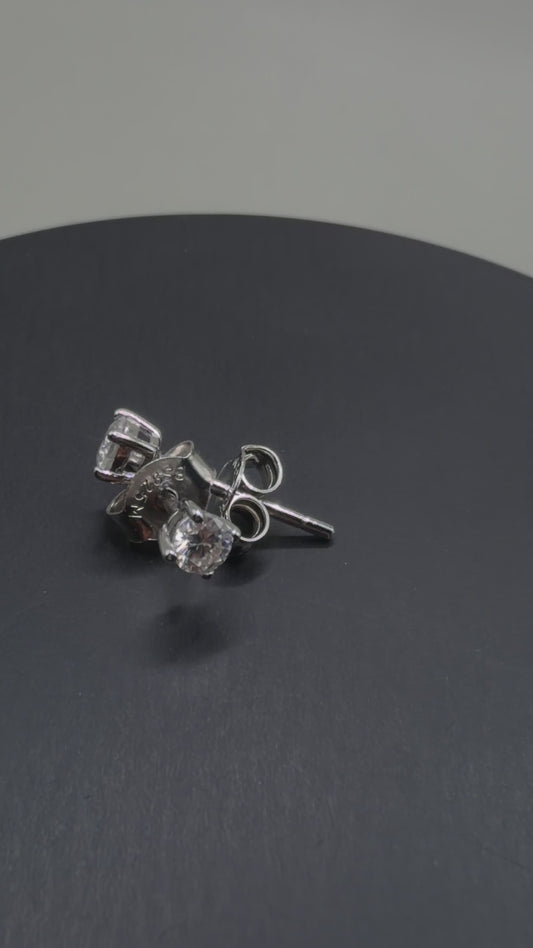 Mini Moissanite Stud Earrings – 925 Sterling Silver | 0.20 CTW | VVS/D Color